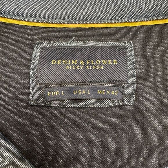 Denim & Flower shirt - Picture 2 of 3